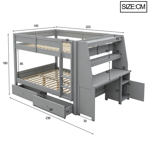 Combinaison rangement et bureau