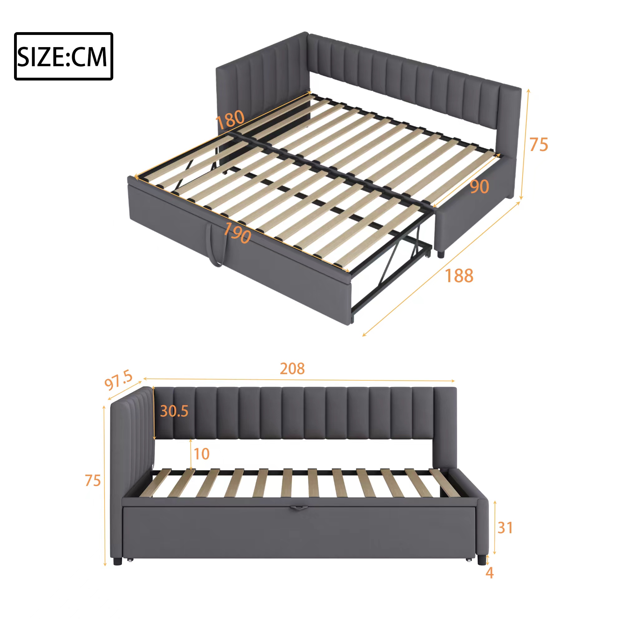 Dimensions du canapé convertible