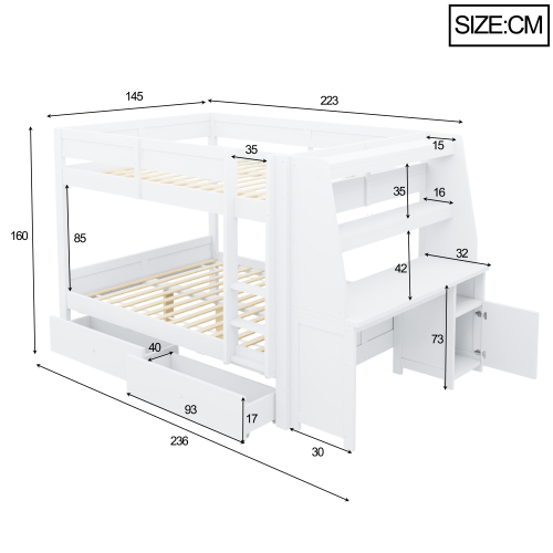 Combinaison rangement et bureau