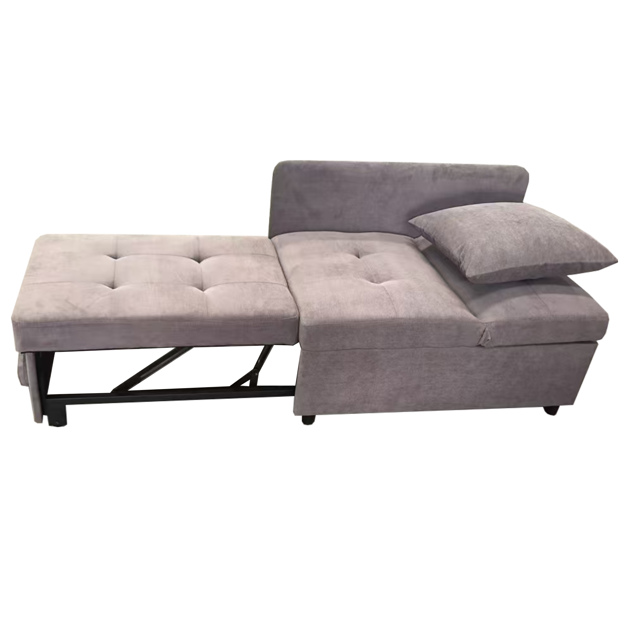 Canapé-lit convertible 3-en-1 (sofa, fauteuil lounge, lit simple), en lin, pour petits espaces, chambres d'amis et bureau, design polyvalent, confort maximal, matériau respirant, style moderne fonctionnel - image 11