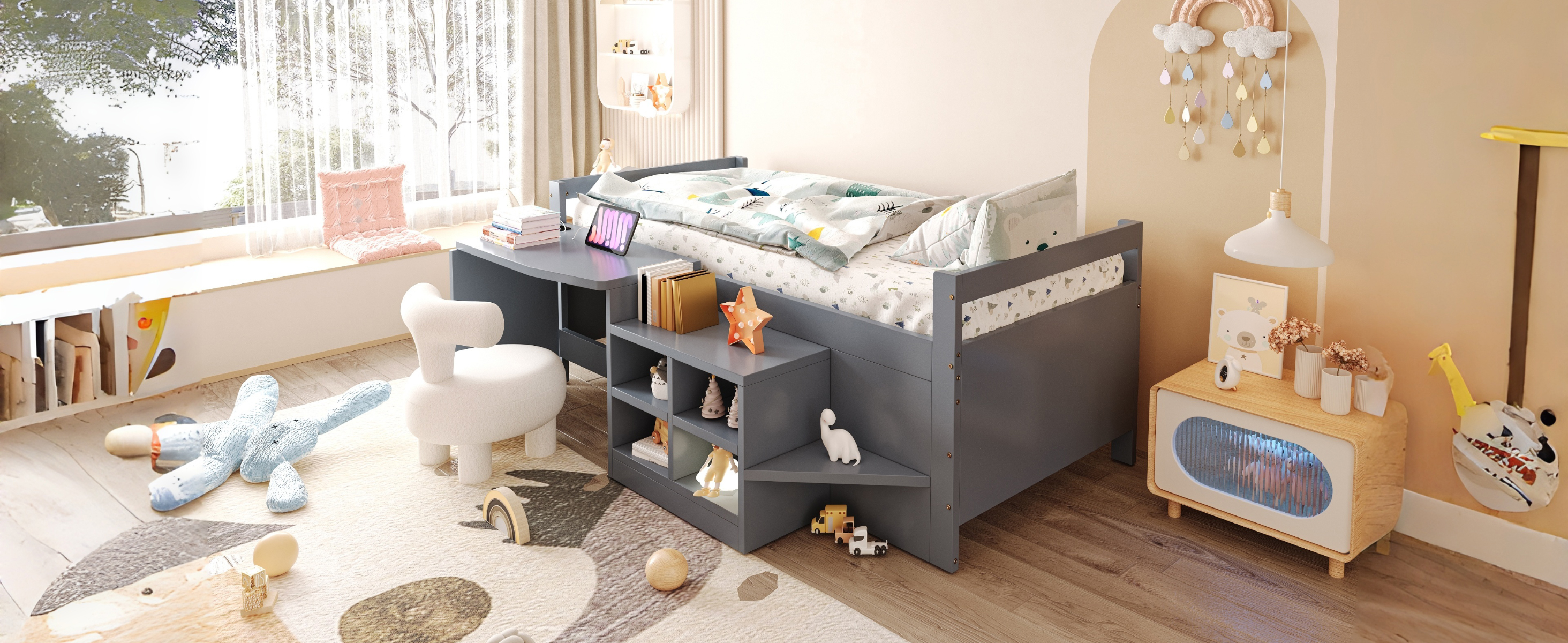 Accès sécurisé au lit par marchepied