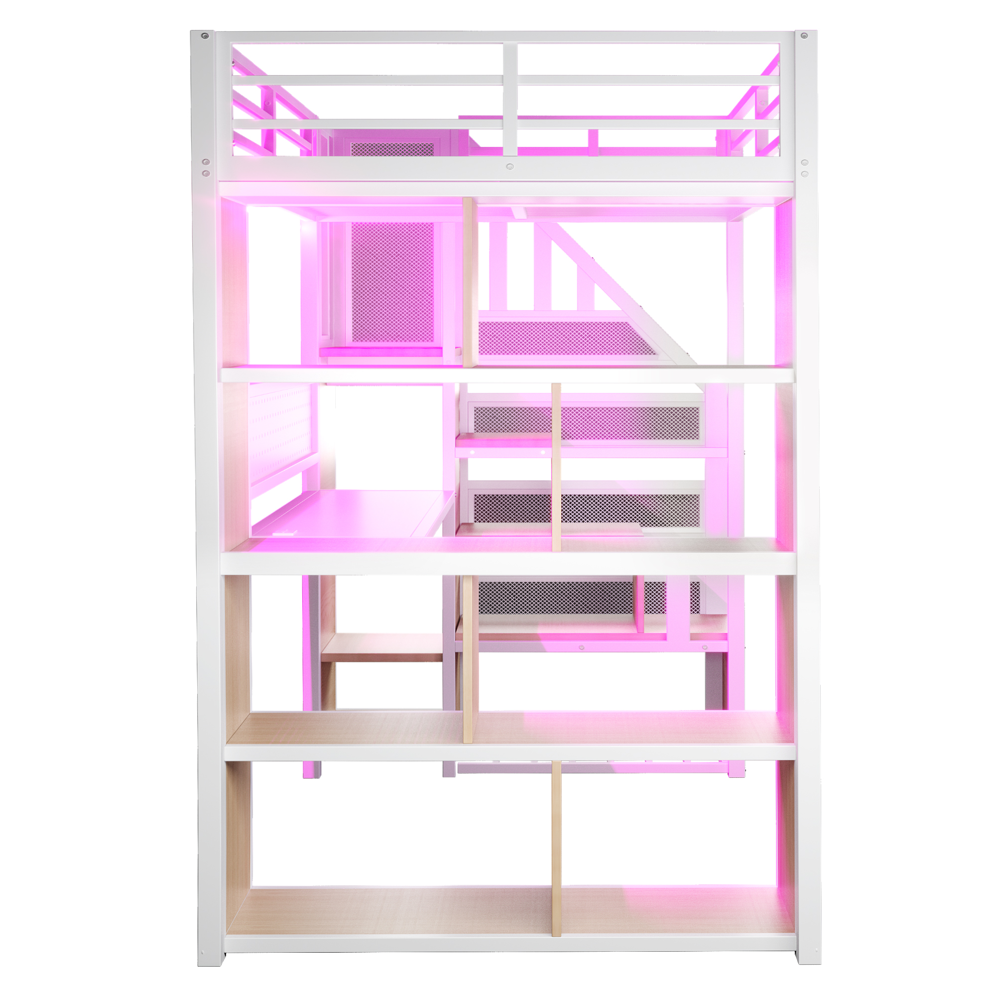 Rangements sous l'escalier et bureau
