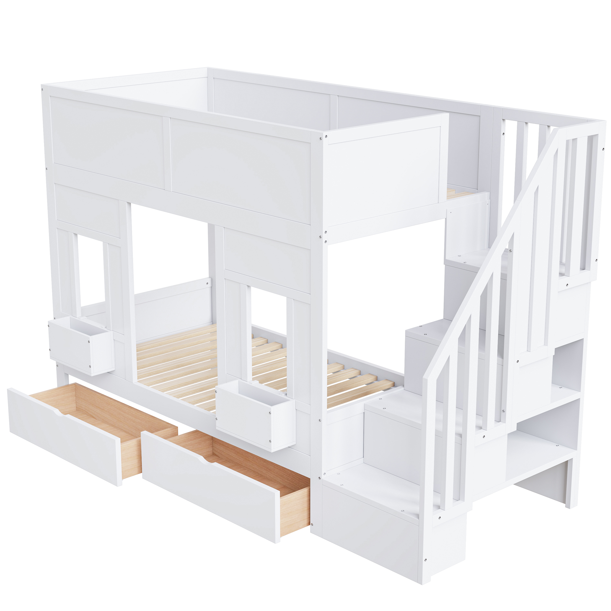 Détail structure lit mezzanine bois