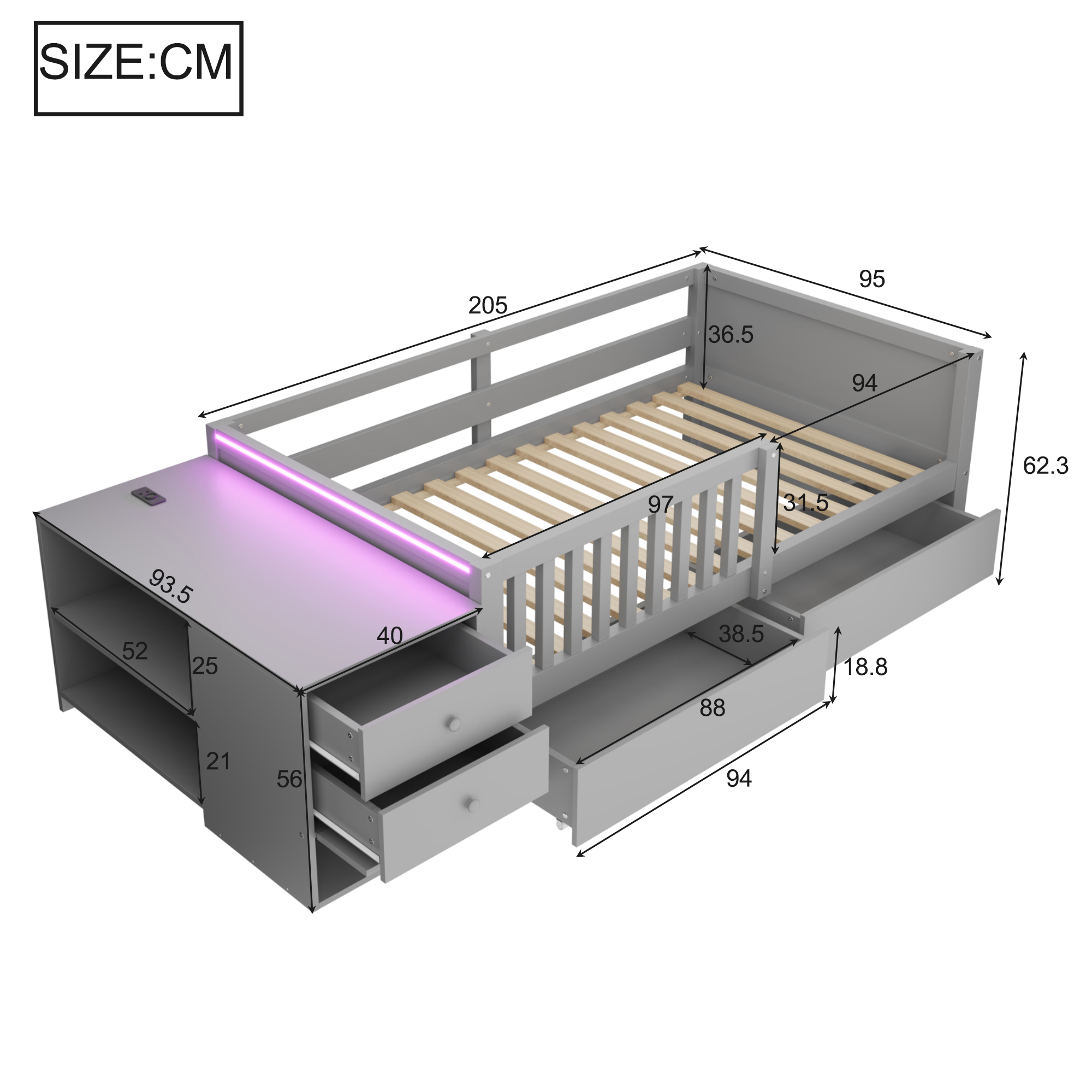 Dimensions du lit simple