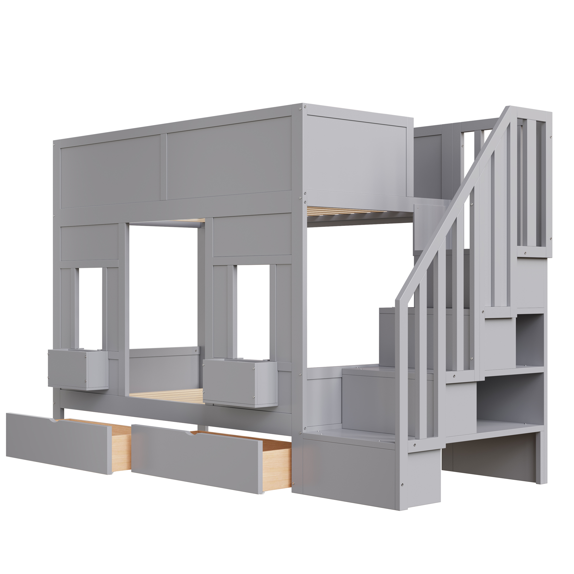 Détail structure lit mezzanine bois