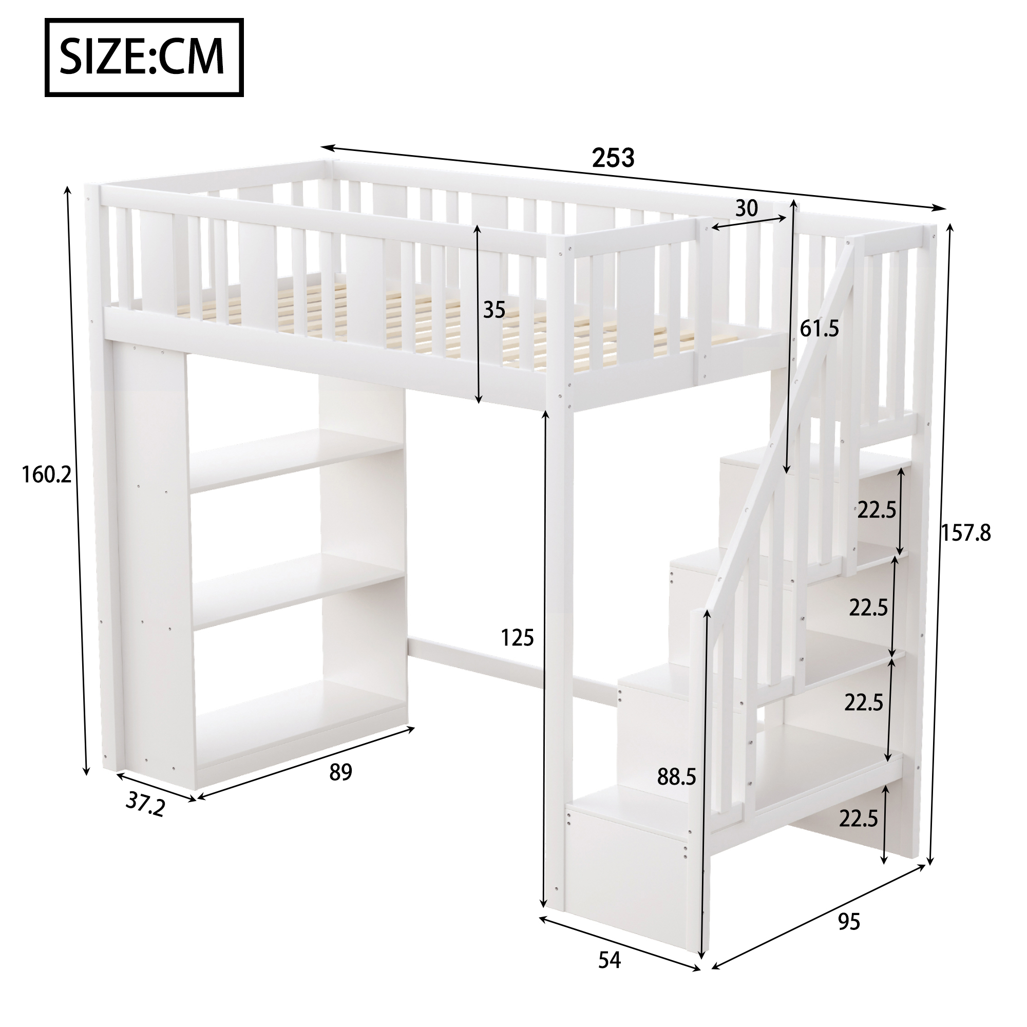 Dimensions du lit mezzanine