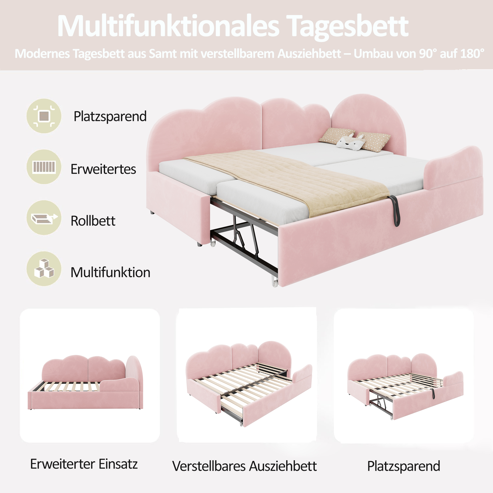 Détail du canapé convertible
