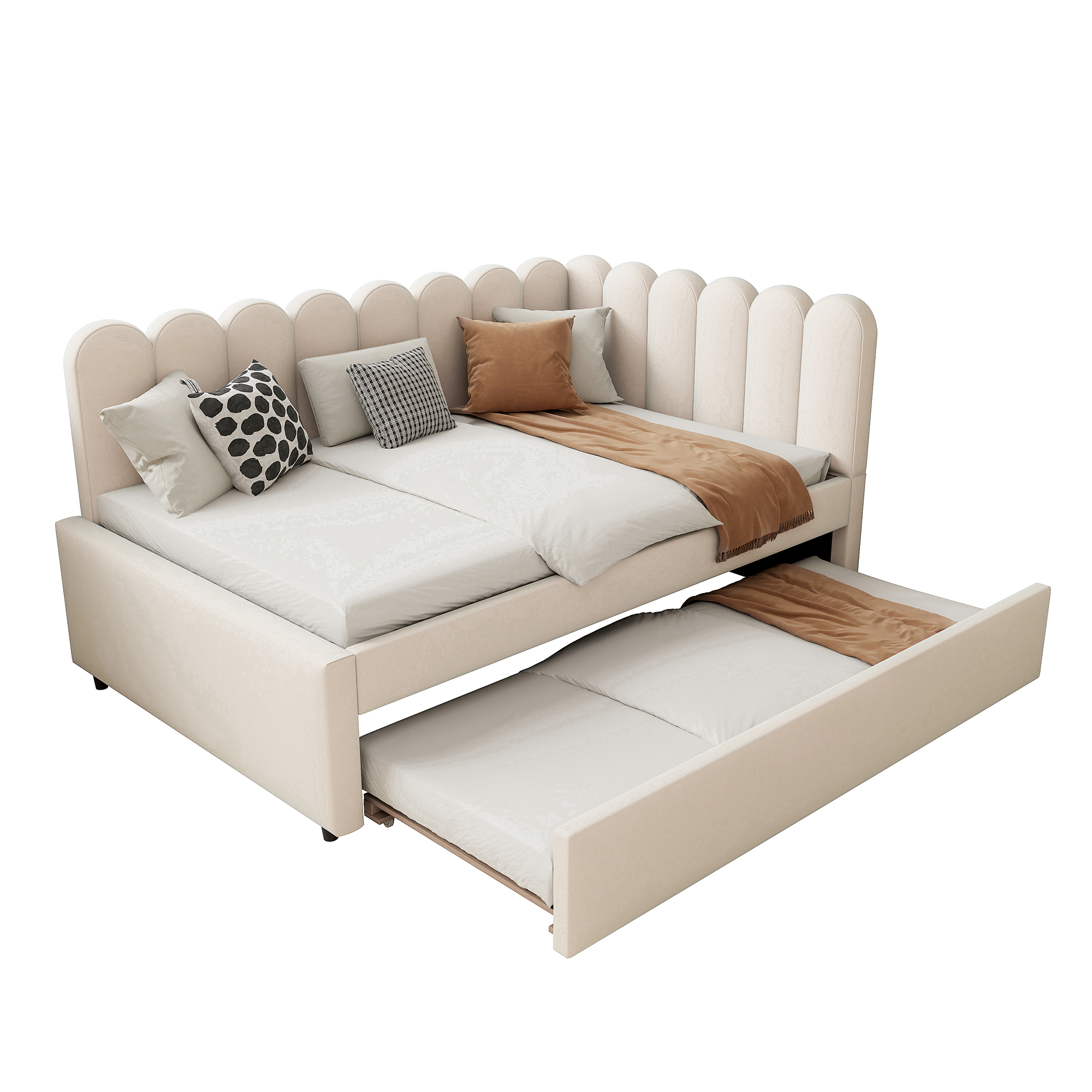 Canapé-lit en L 140×200 cm avec escamotable, velours, pour invités et petites familles, design gain de place, confort assise et couchage, style élégant, utilisation simple, stabilité, durabilité, fonctionnalité - image 17