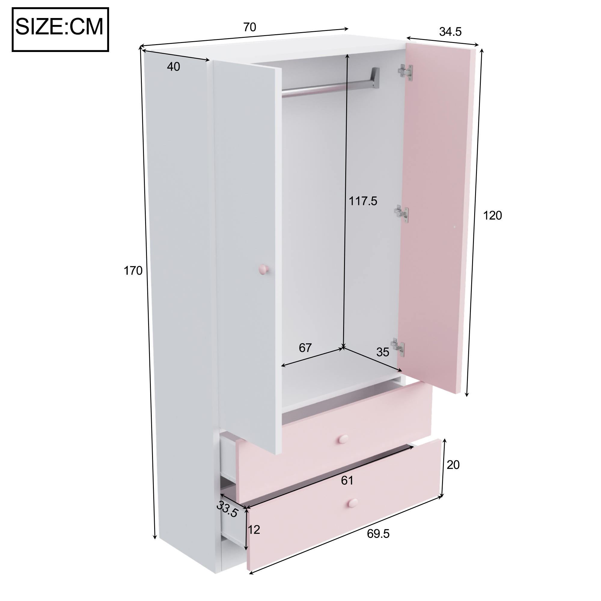 Dimensions du armoire