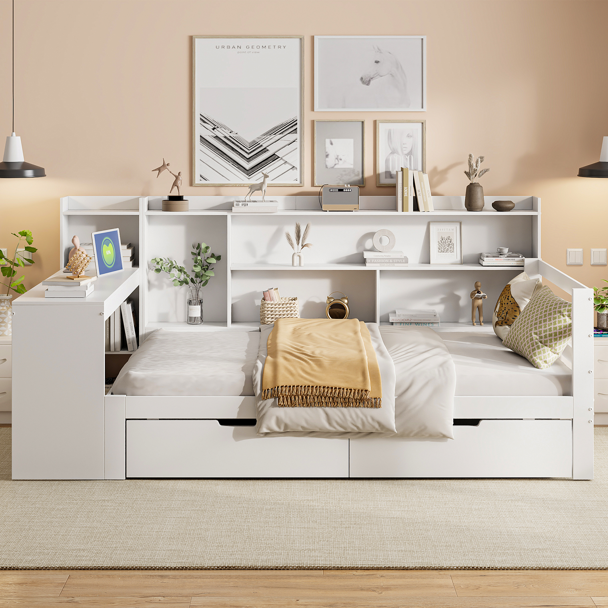 Schlafsofa aus Massivholz, 90*200 cm, Mit Schreibt