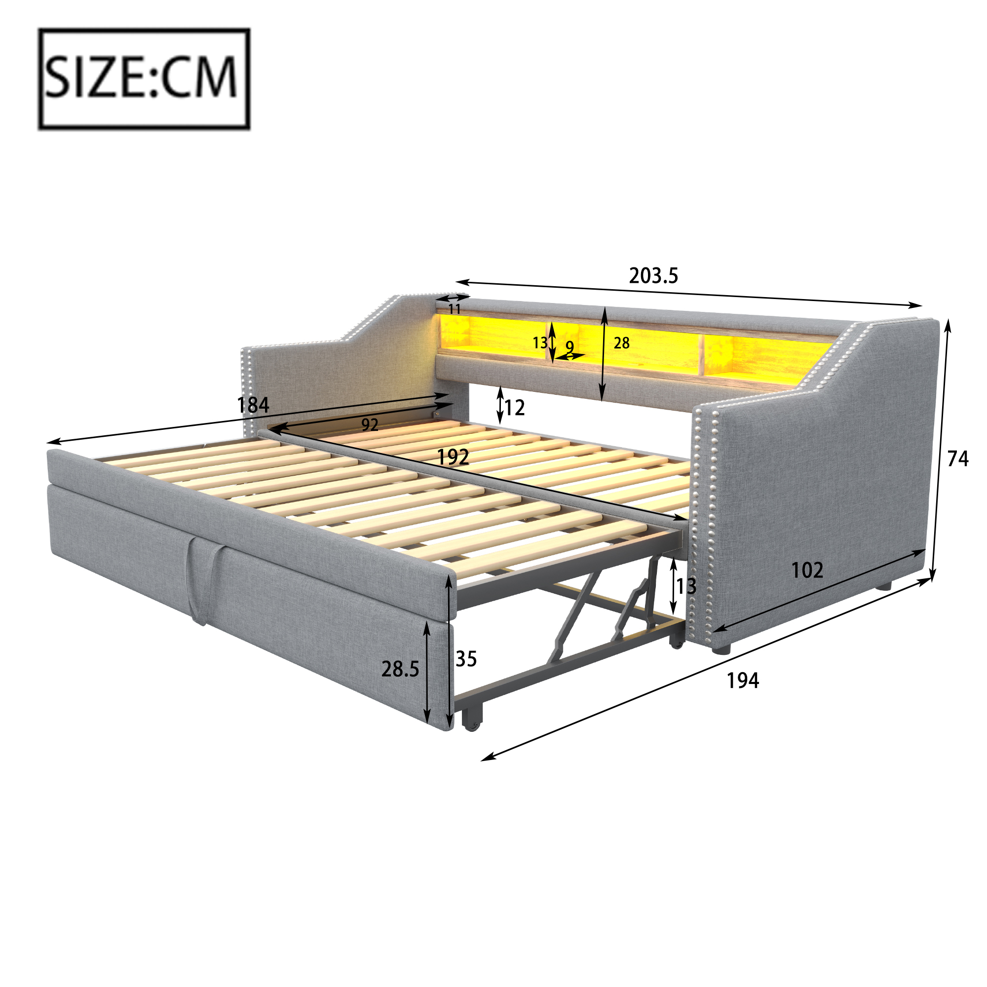 Dimensions du canapé convertible