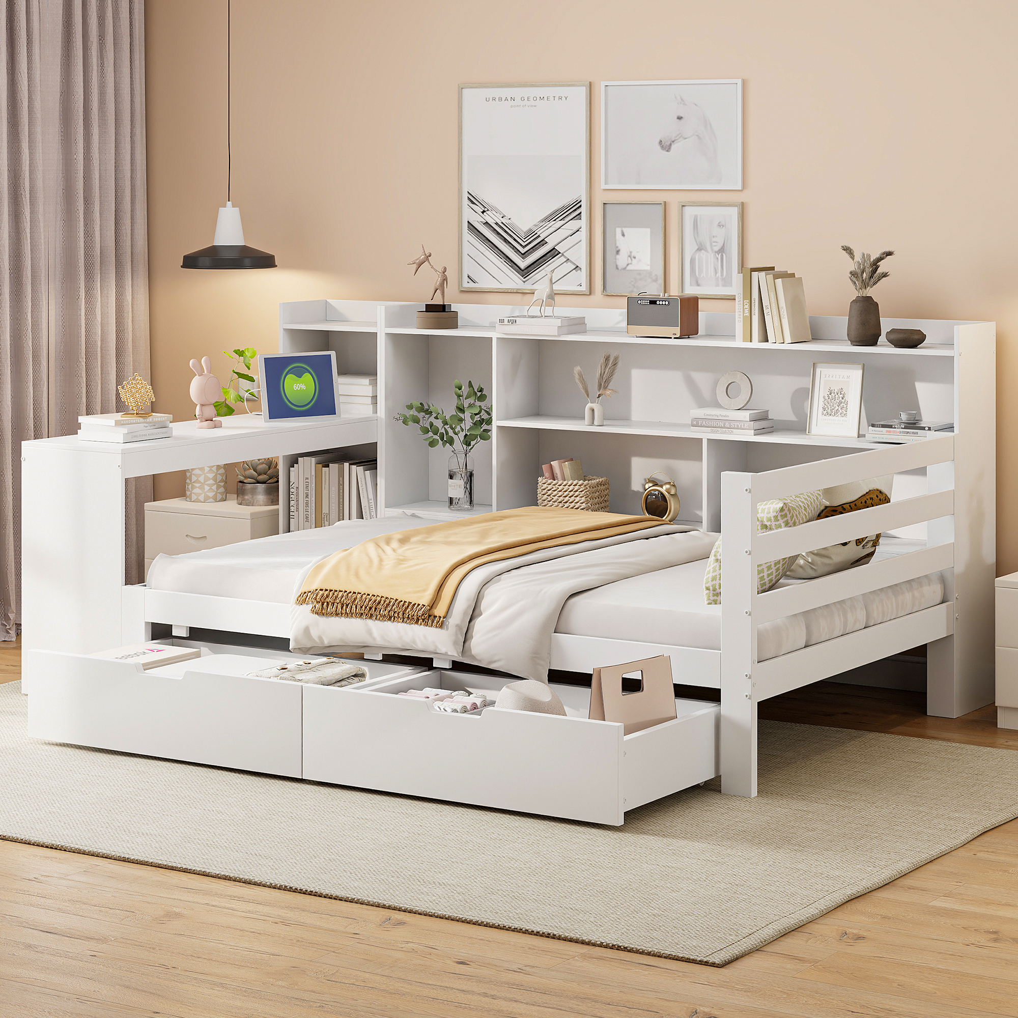 Schlafsofa aus Massivholz, 90*200 cm, Mit Schreibt
