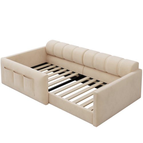 Lit banquette moderne en velours
