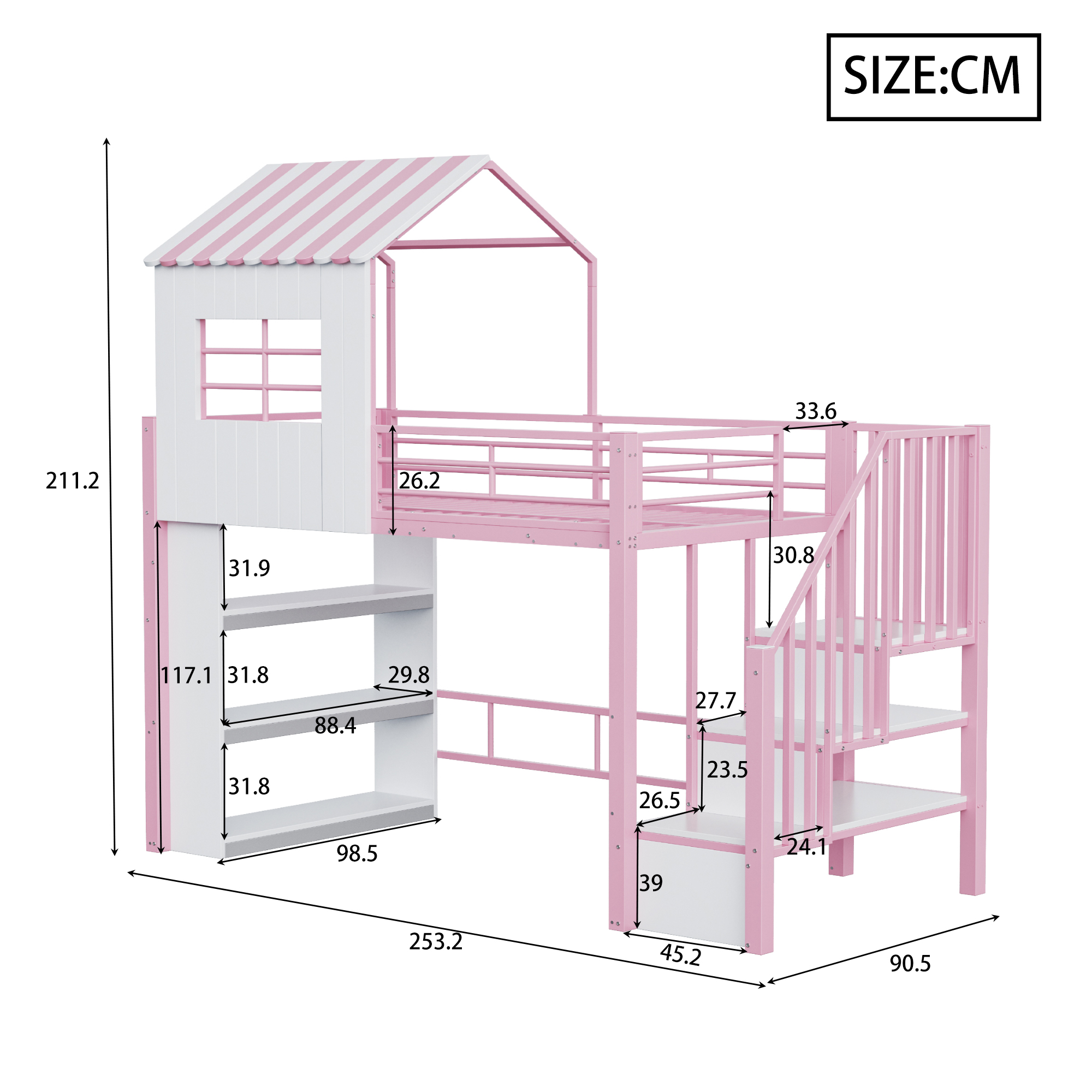 Lit mezzanine LED enfant