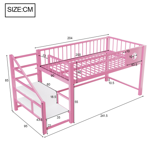 Plan des dimensions du lit mezzanine