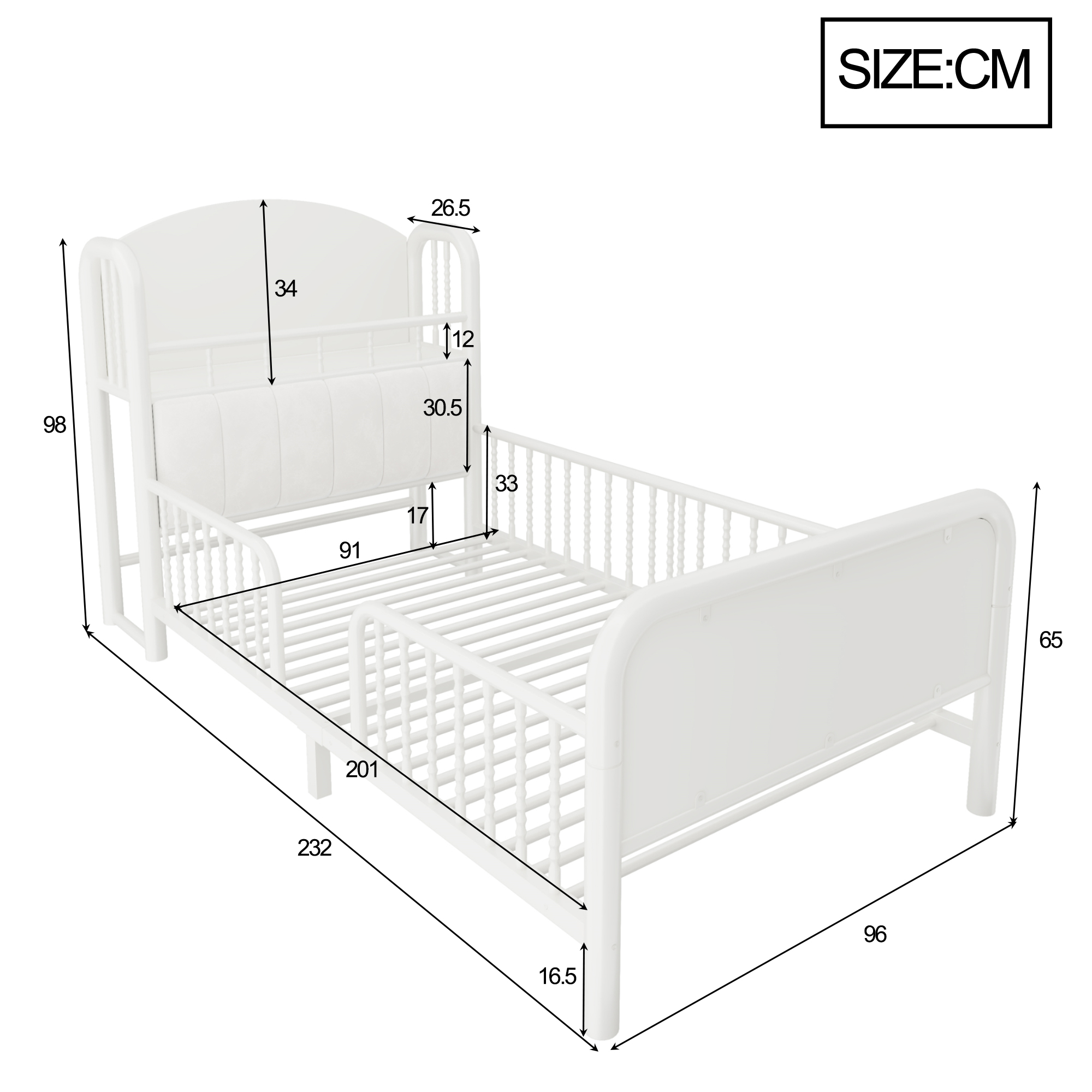 Dimensions du lit simple