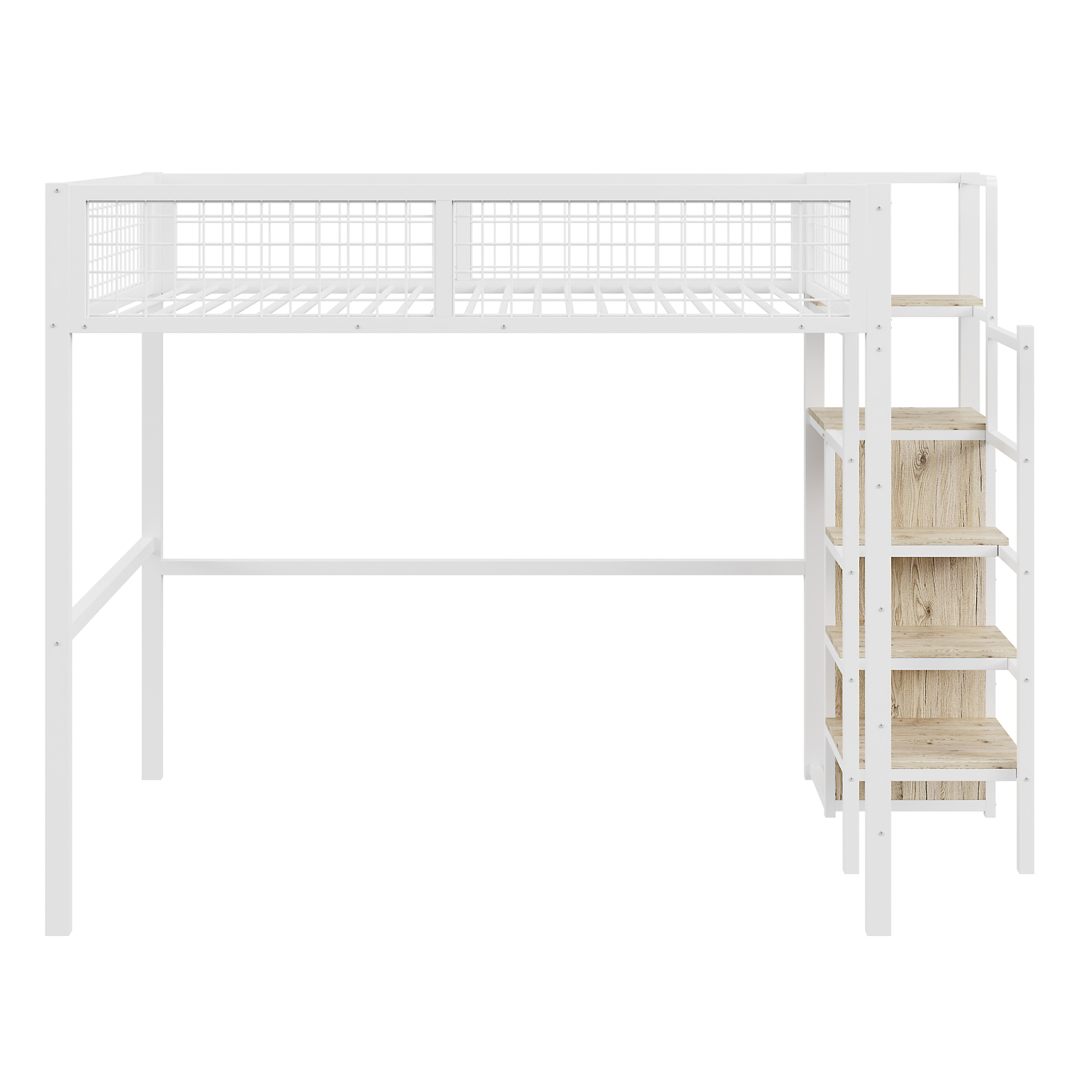 Lit superposé en métal 140 cm avec échelle de sécu - image 4