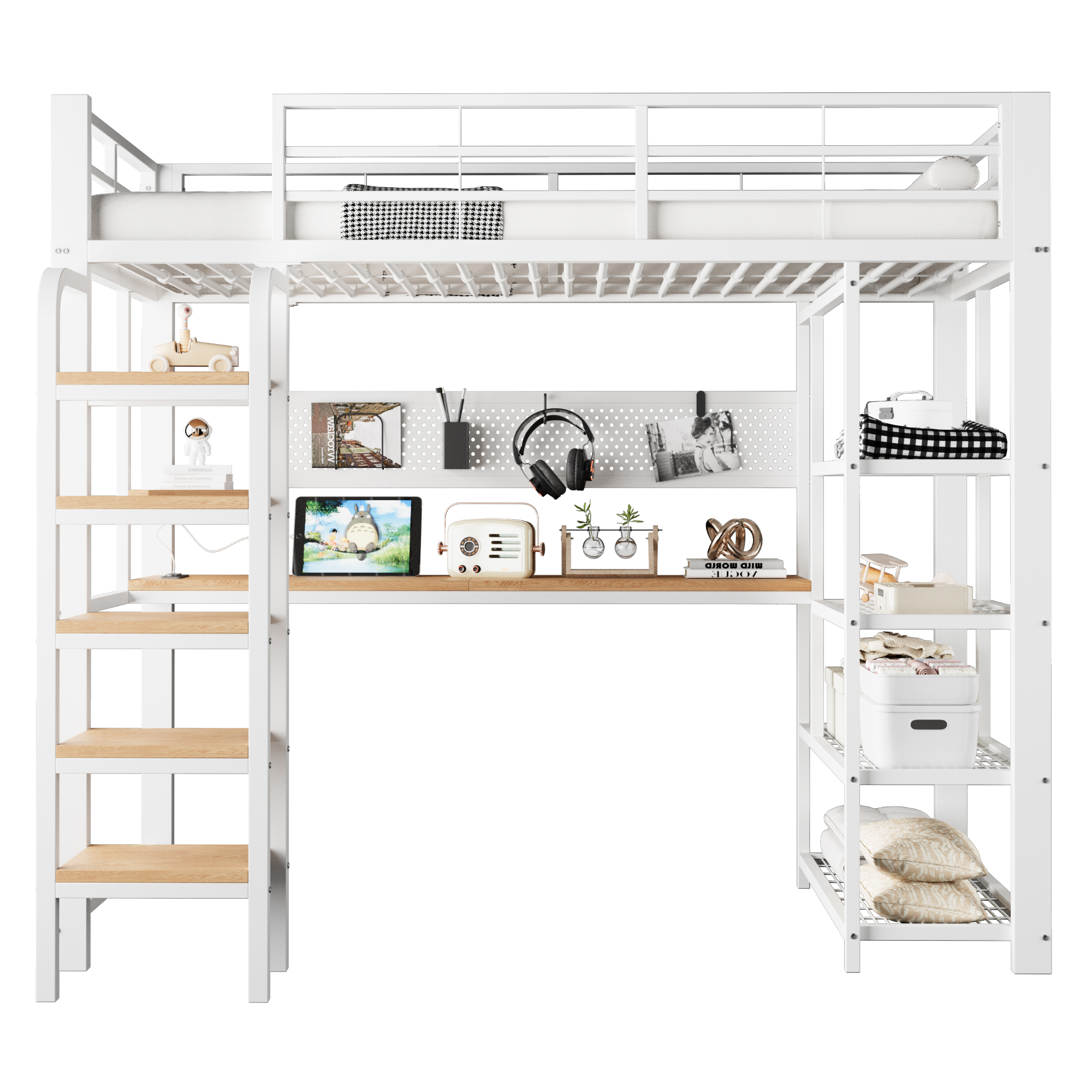 Design lit meuble haut moderne blanc