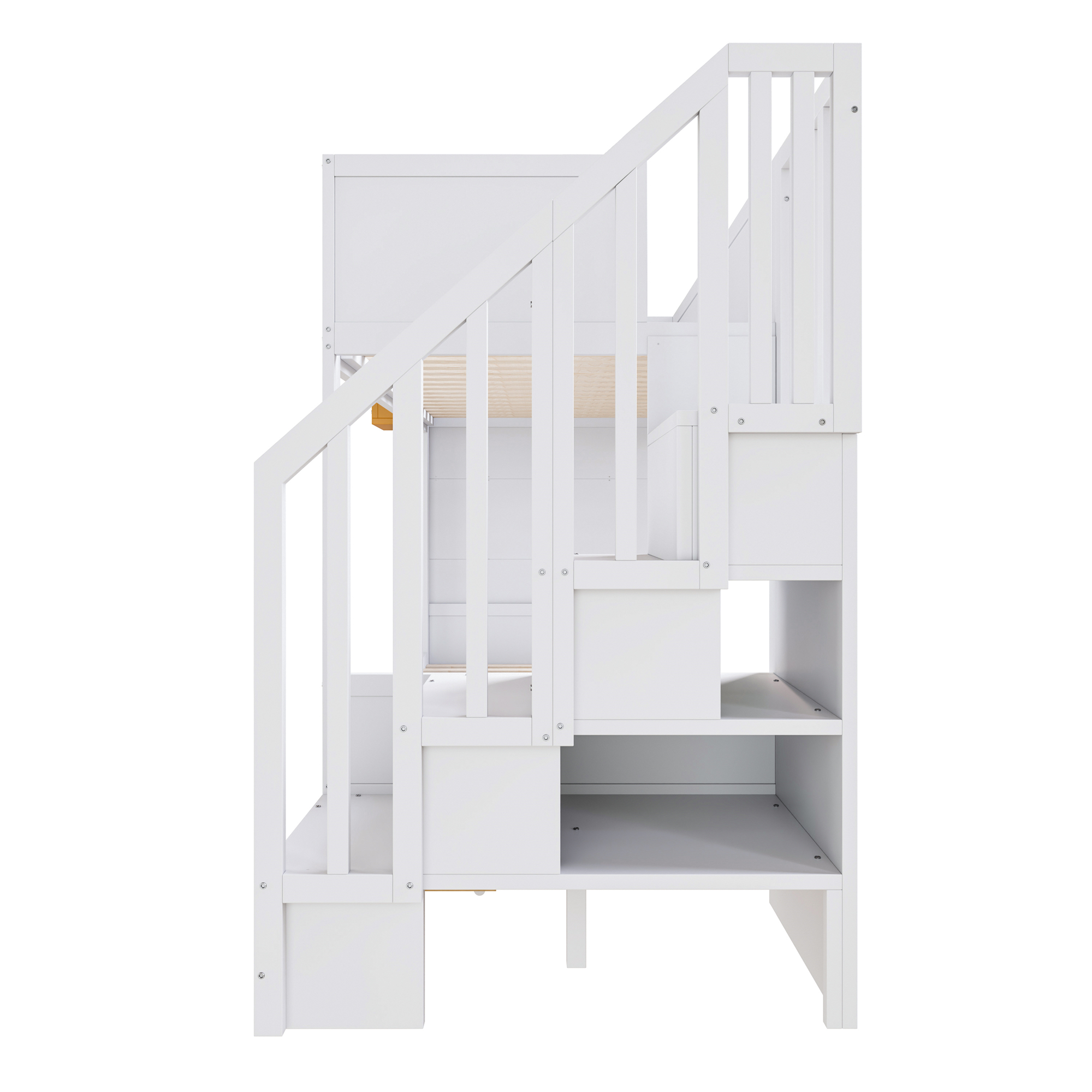 Rangements astucieux dans escalier et sous lit