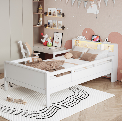 Tête de lit avec compartiment de rangement du lit enfant