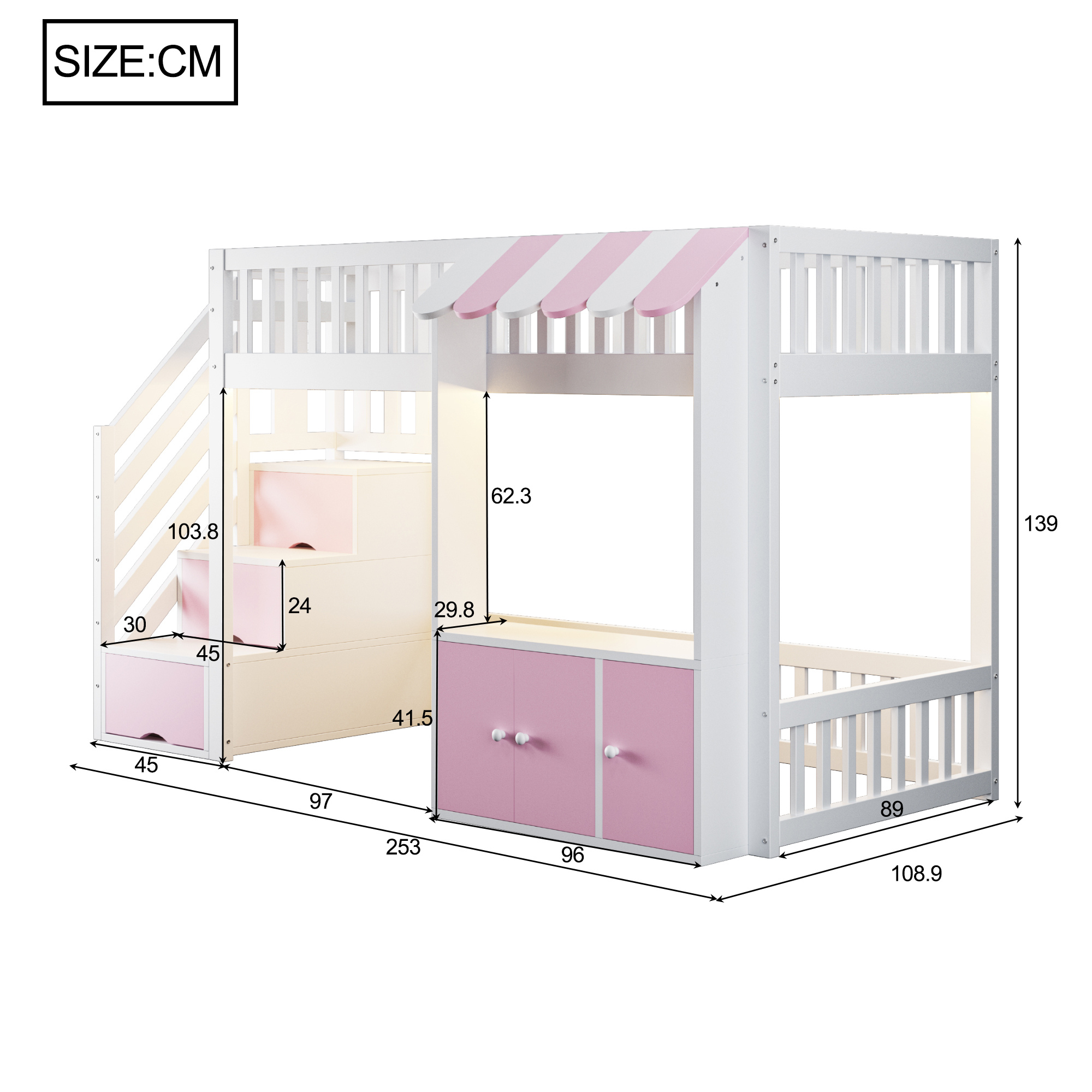 Dimensions du lit mezzanine