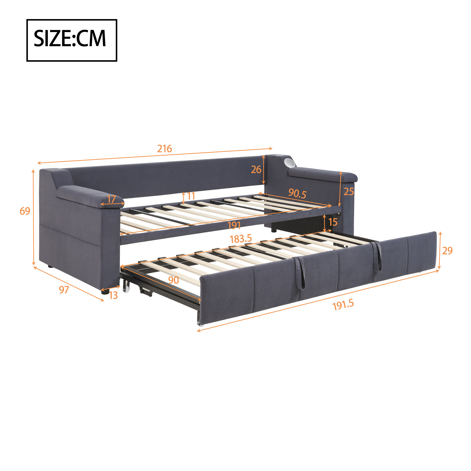 Dimensions du canapé convertible