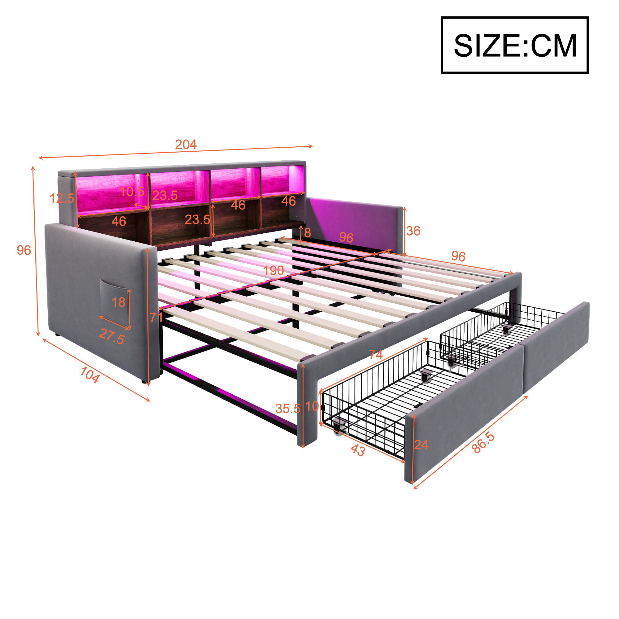 Dimensions du canapé convertible
