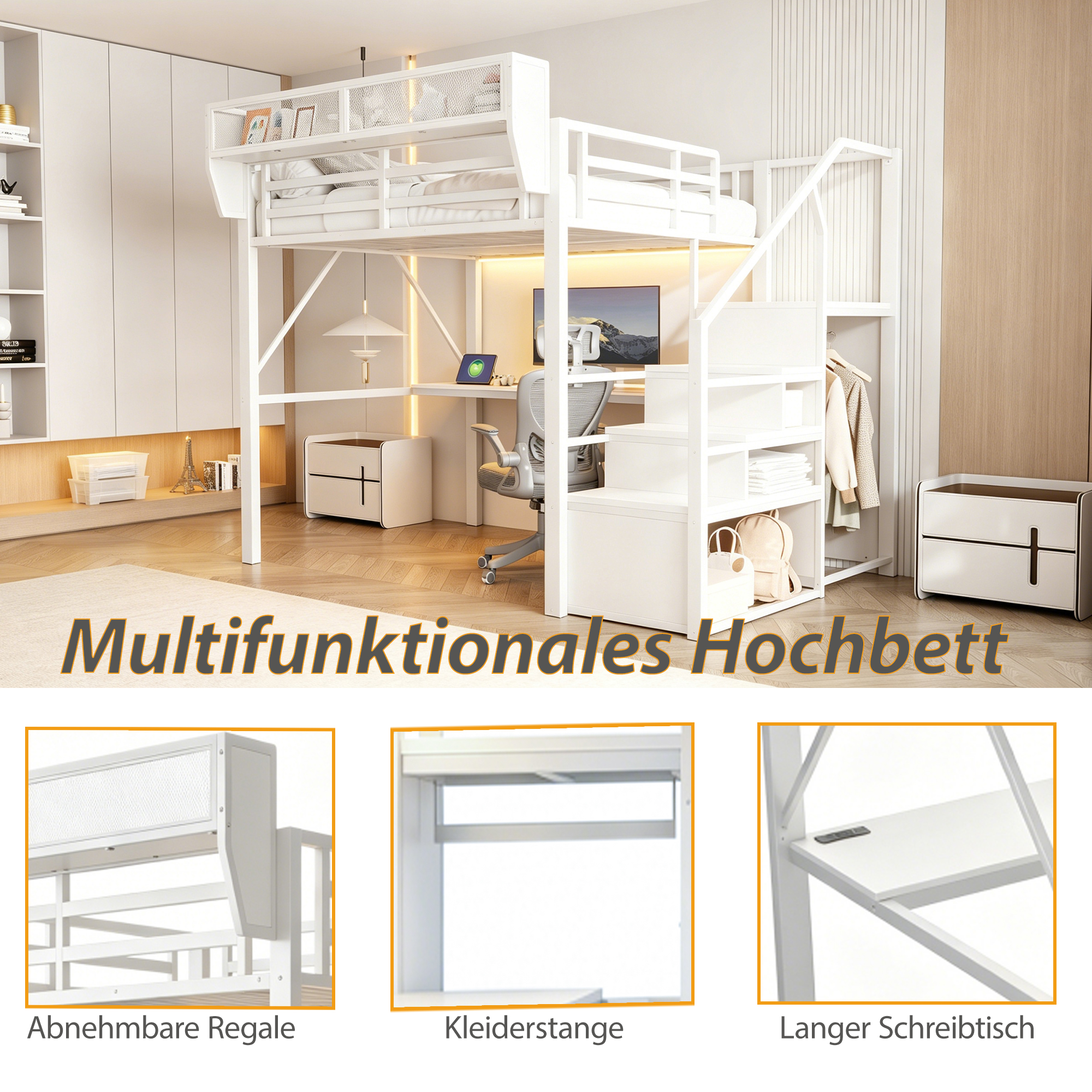 Détail du lit mezzanine