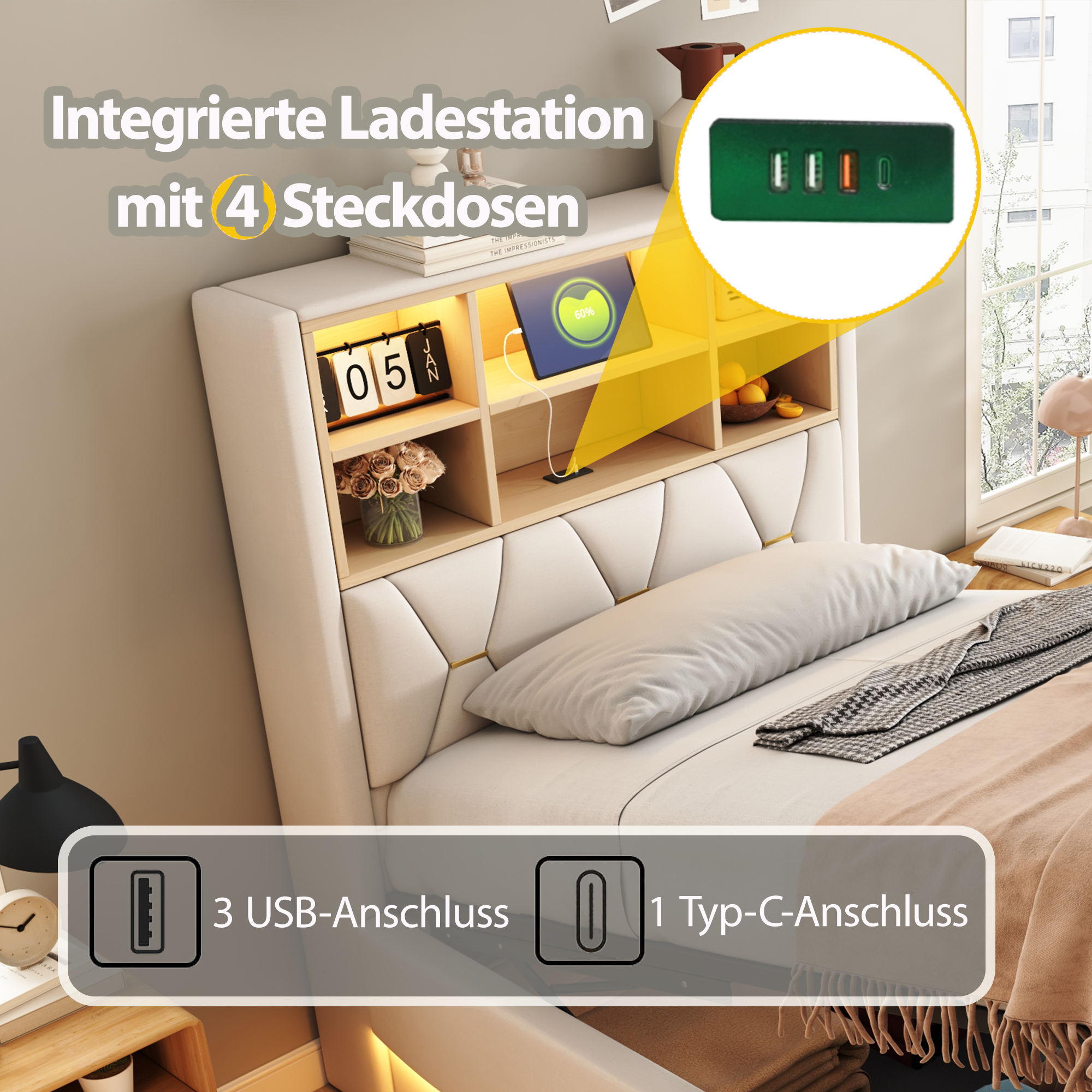 Ports de recharge intégrés