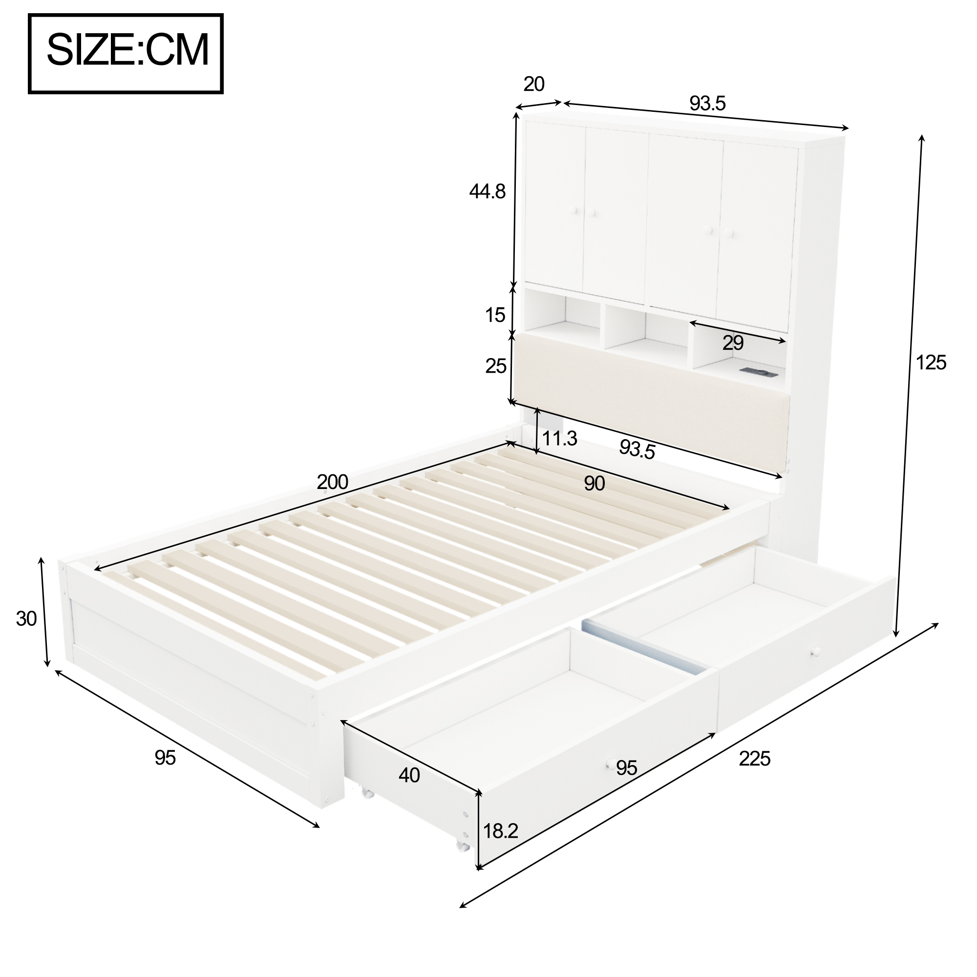 Dimensions du lit simple