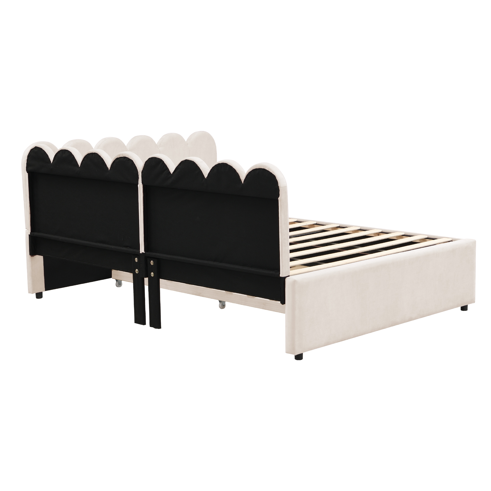 Canapé-lit en L 140×200 cm avec escamotable, velours, pour invités et petites familles, design gain de place, confort assise et couchage, style élégant, utilisation simple, stabilité, durabilité, fonctionnalité - image 14