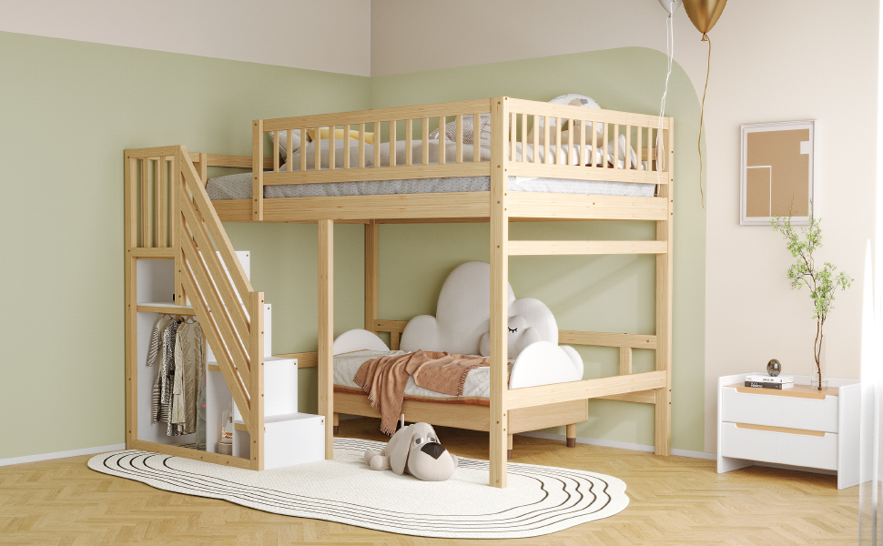 finition élégante : surface aspect bois, s’associe avec tous styles de décoration de chambre