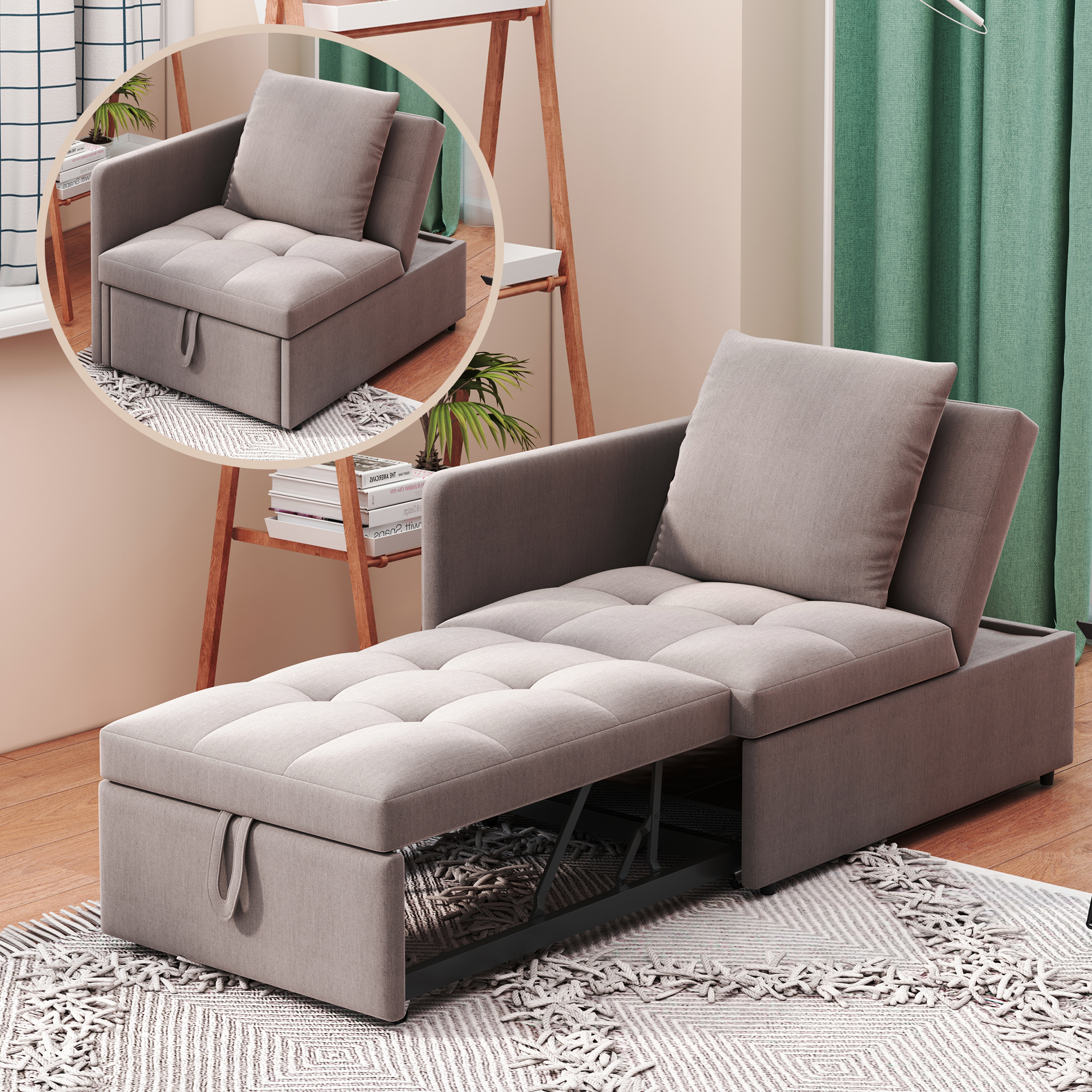 Polsterbett Schlafsofa 3 in 1 Multifunktions-Schla