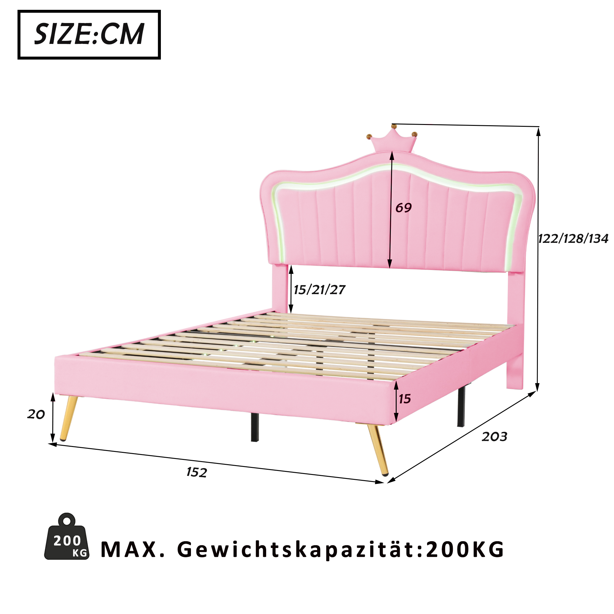 Schéma dimensions lit enfant