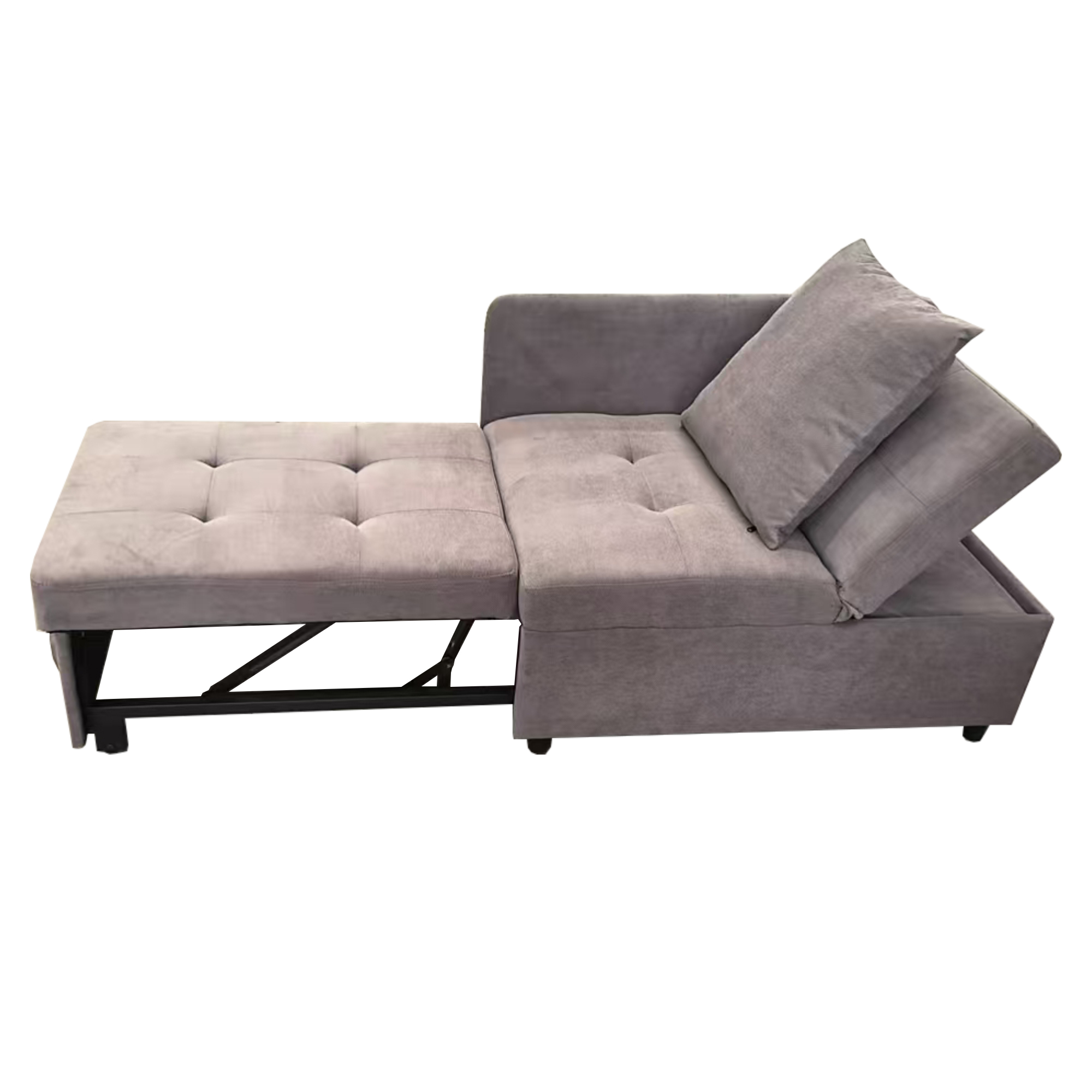 Canapé-lit convertible 3-en-1 (sofa, fauteuil lounge, lit simple), en lin, pour petits espaces, chambres d'amis et bureau, design polyvalent, confort maximal, matériau respirant, style moderne fonctionnel - image 12