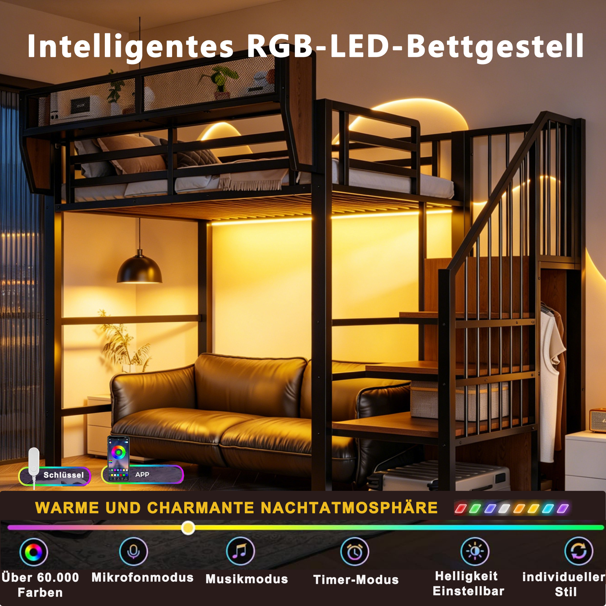 Éclairage LED à couleurs changeantes