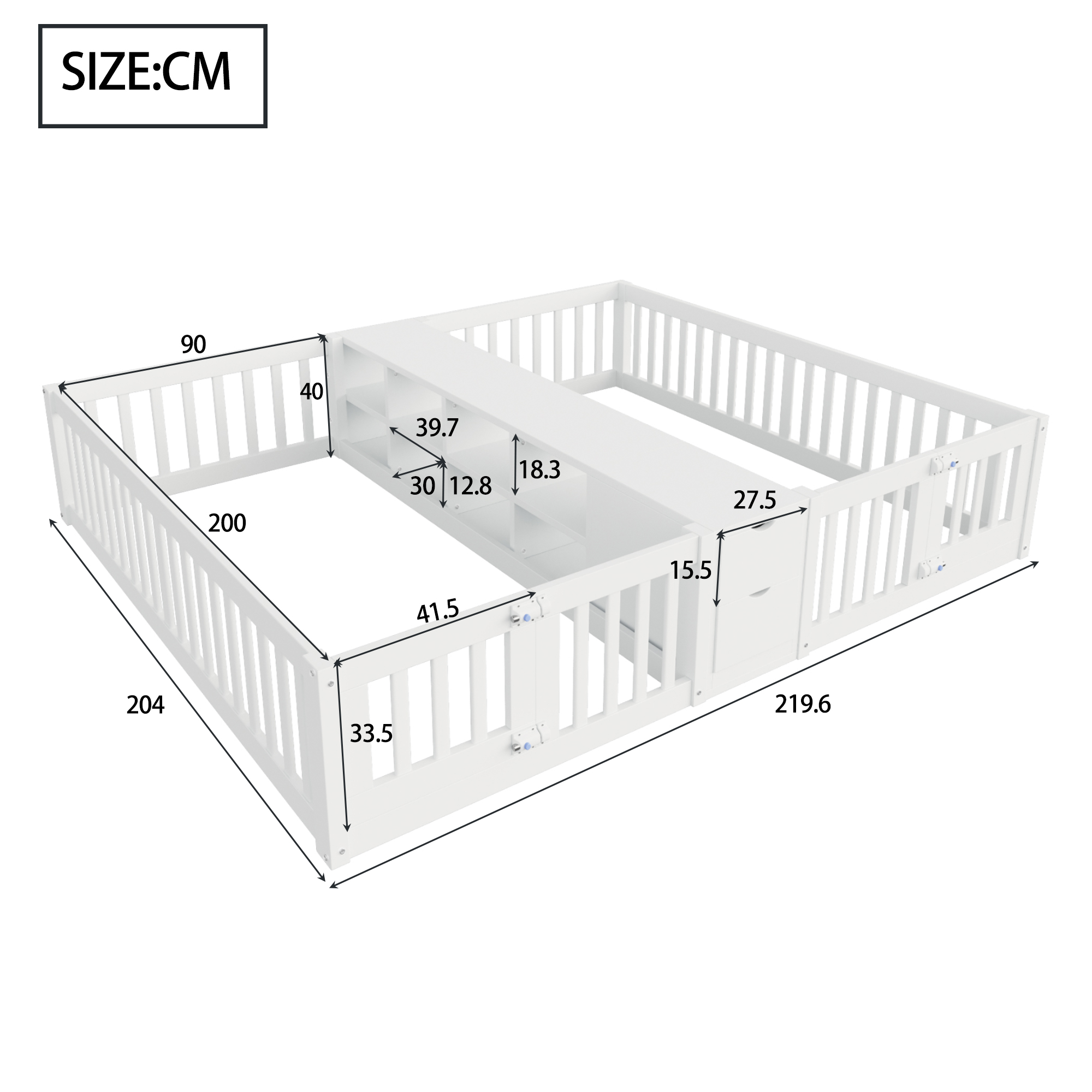 Dimensions du lit double