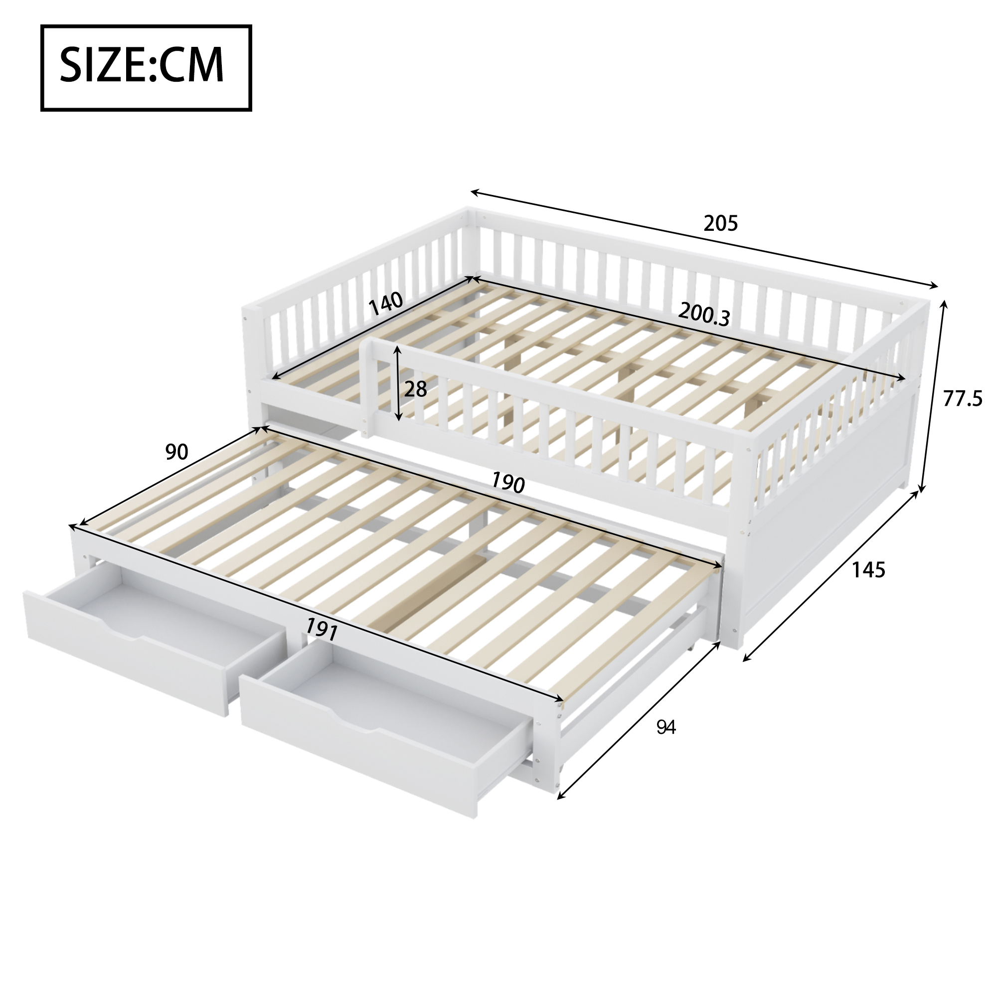 Dimensions du canapé convertible