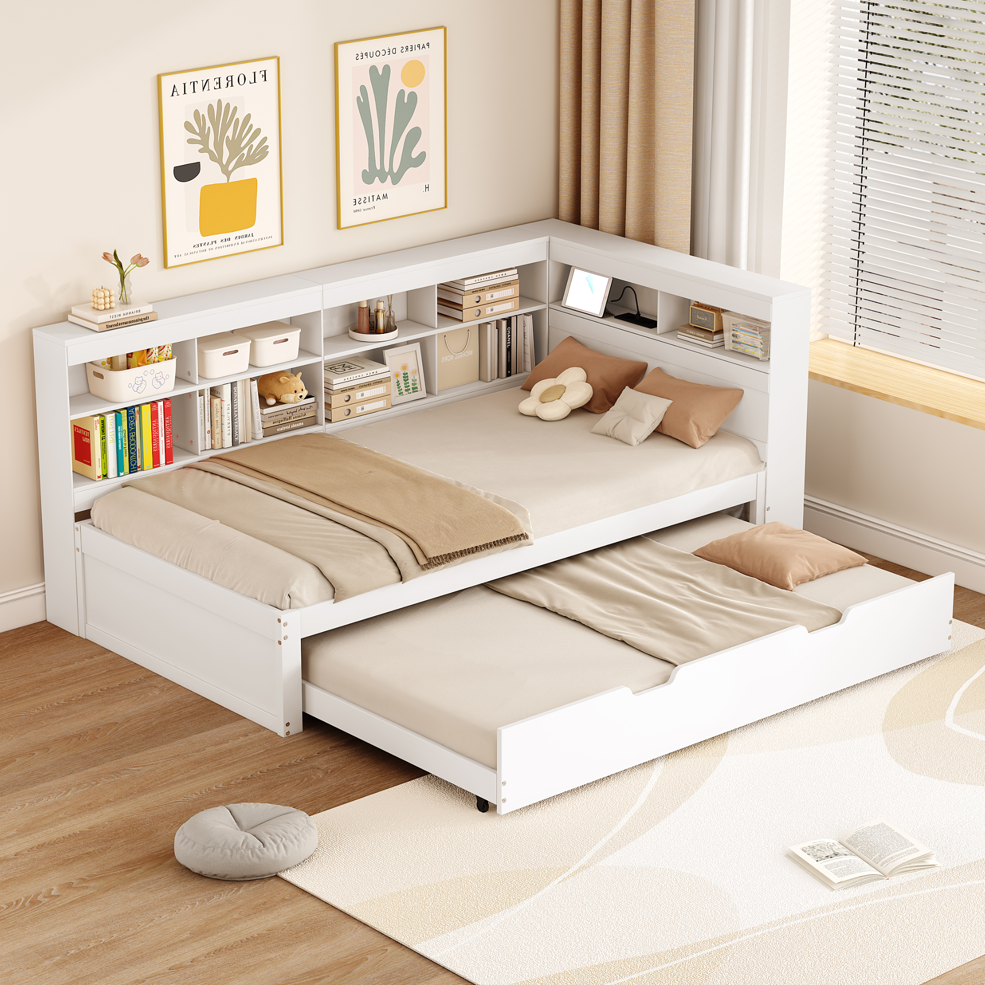 Schlafsofa 90*200, Ausziehbares Bett 90*190 mit US