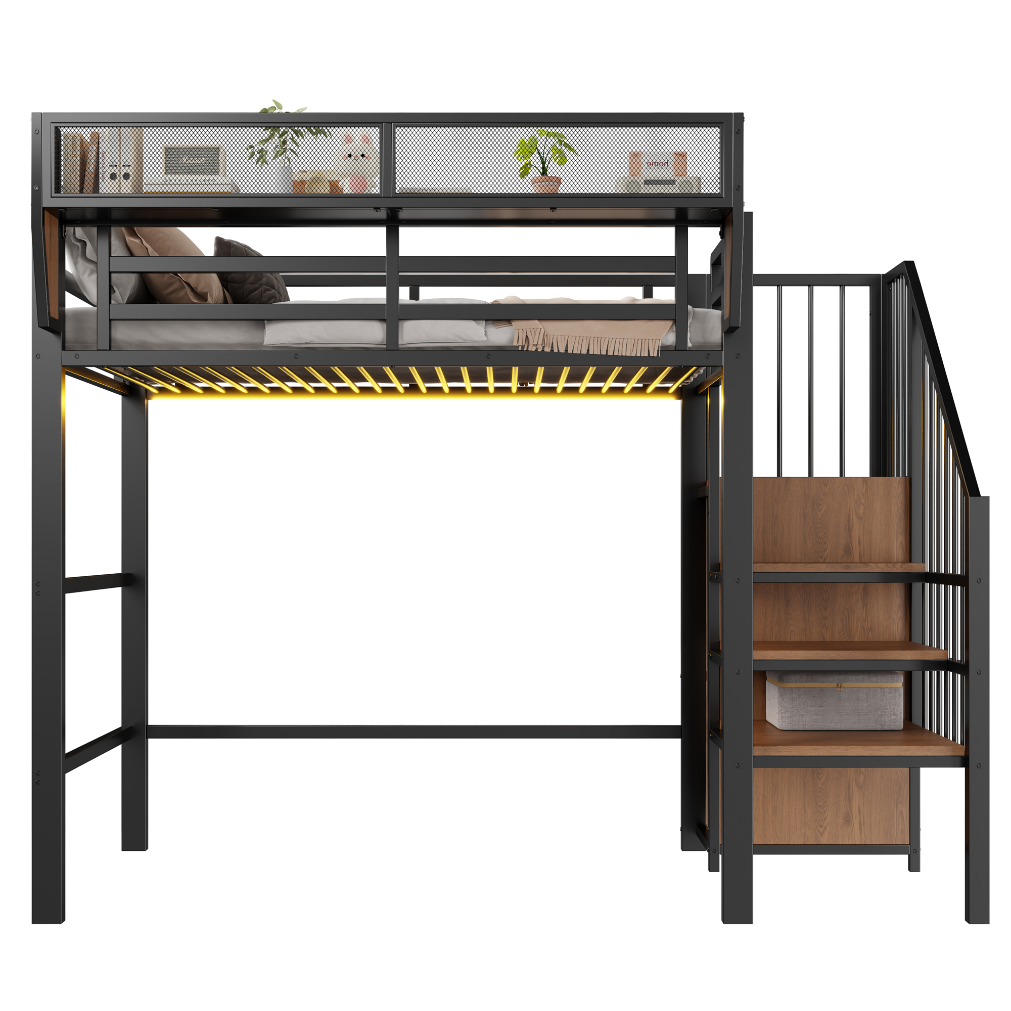 Espace disponible sous le lit mezzanine