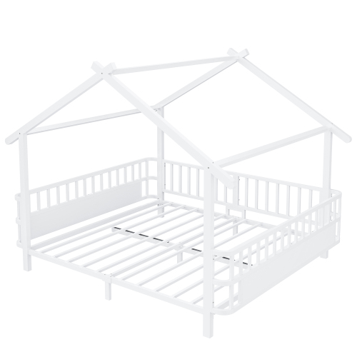 Barrières latérales semi-ouvertes du lit maison