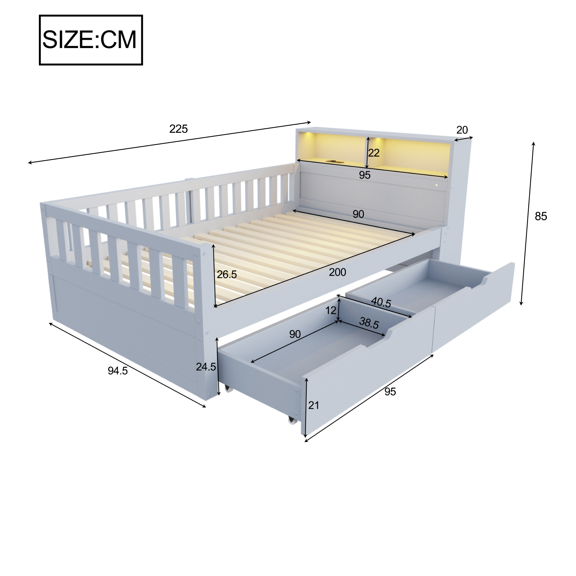 Dimensions du lit simple