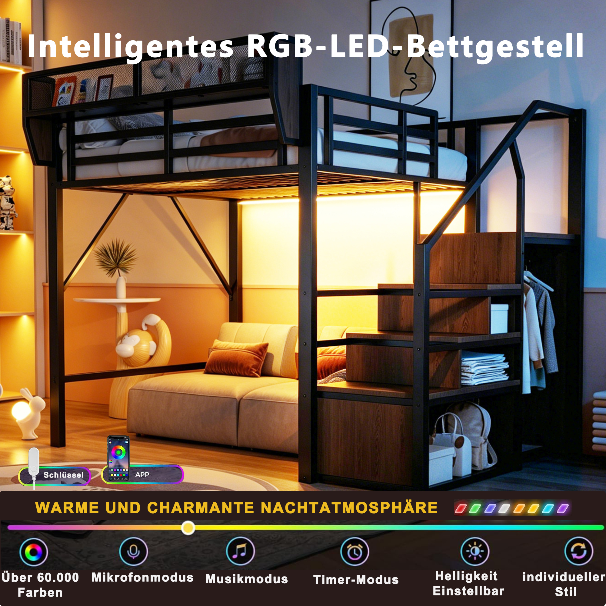 Éclairage LED à couleurs changeantes