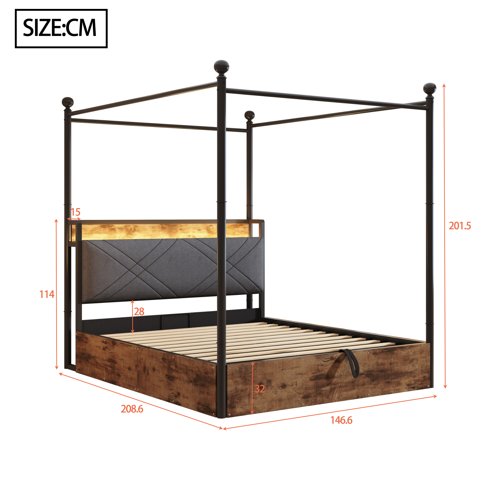 Dimensions du lit double