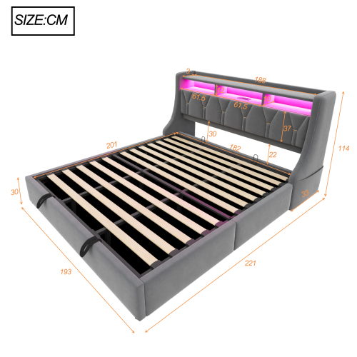 Plan de dimensions lit 180x200