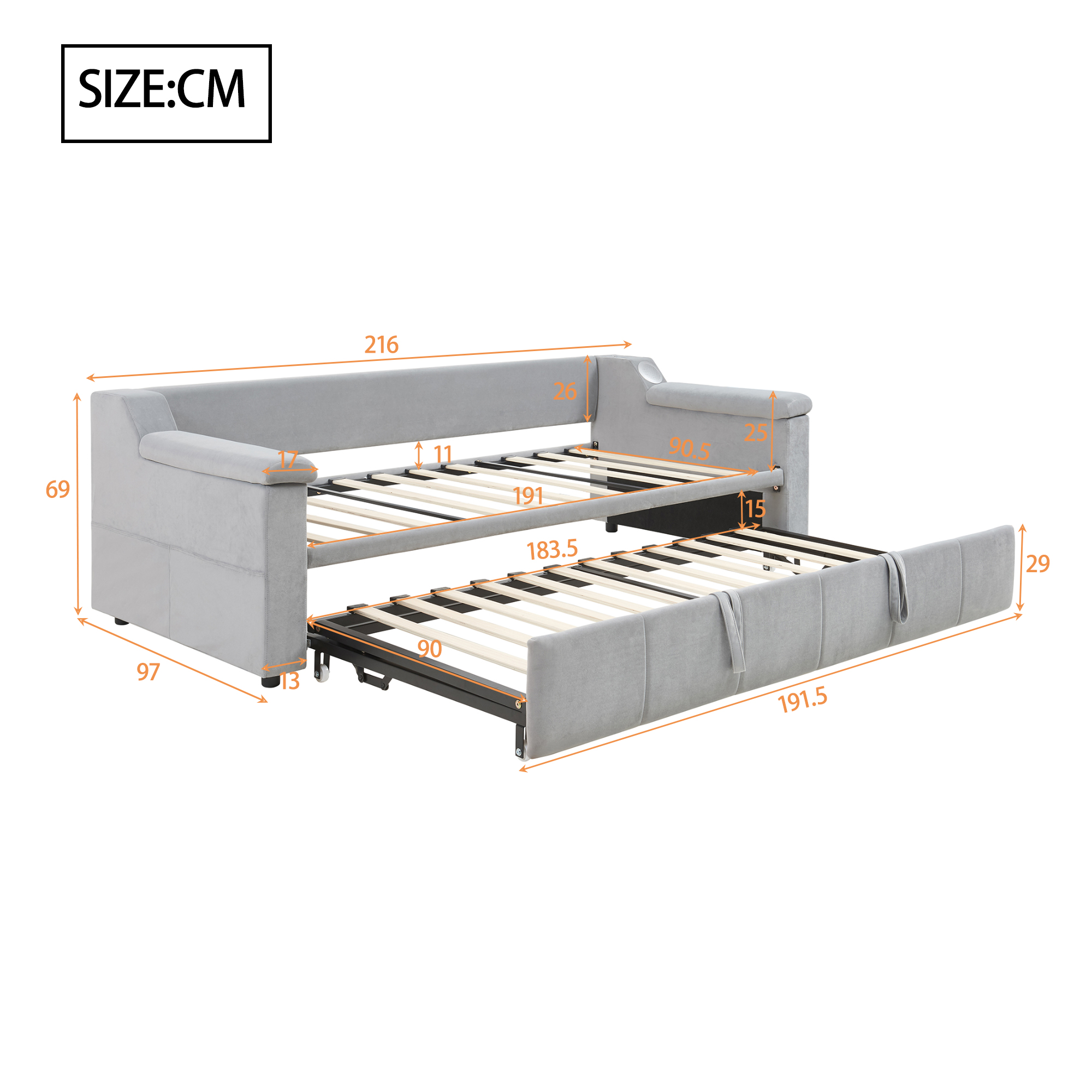 Dimensions du canapé convertible
