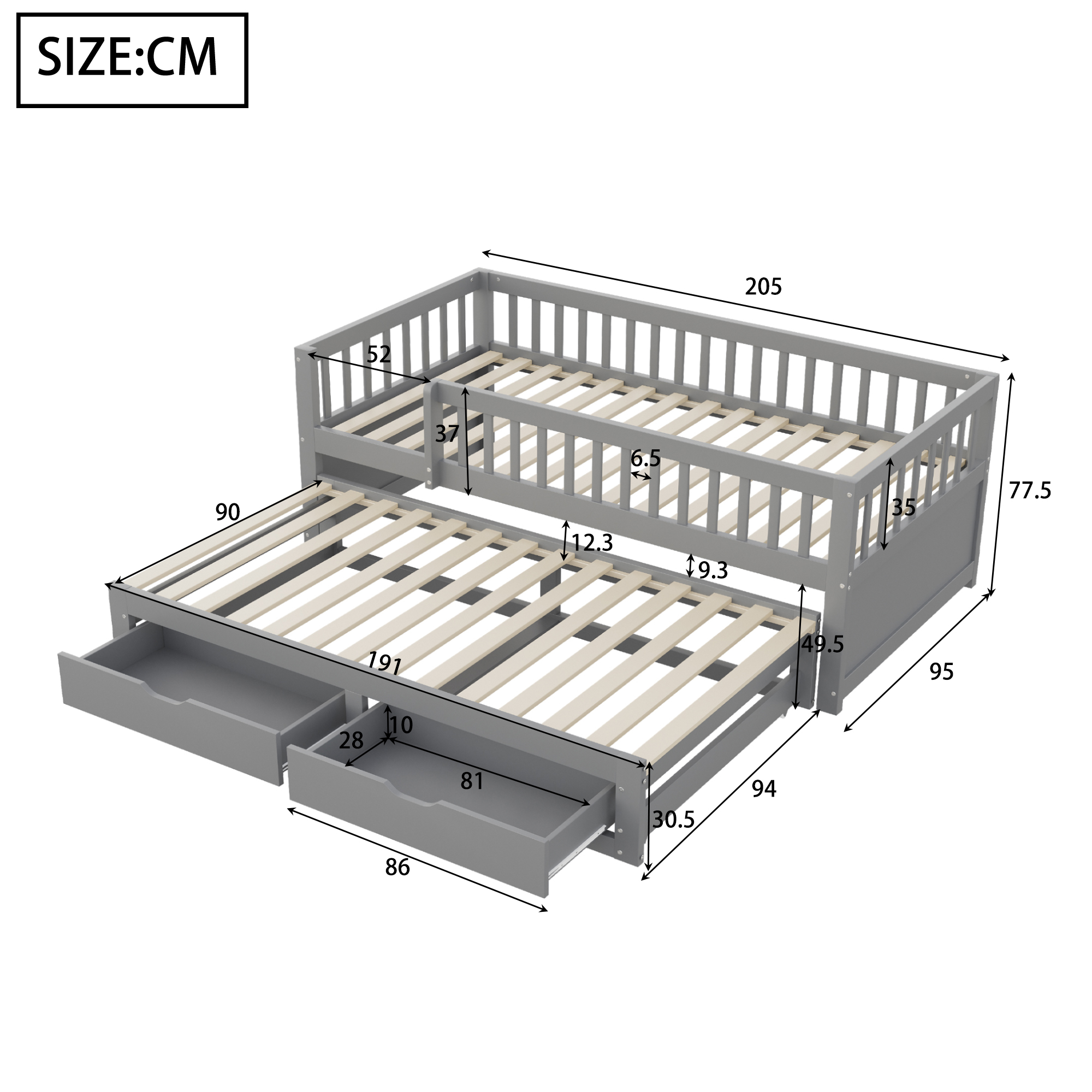 Dimensions du canapé convertible