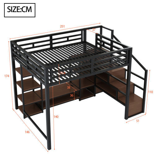 Dimensions lit mezzanine