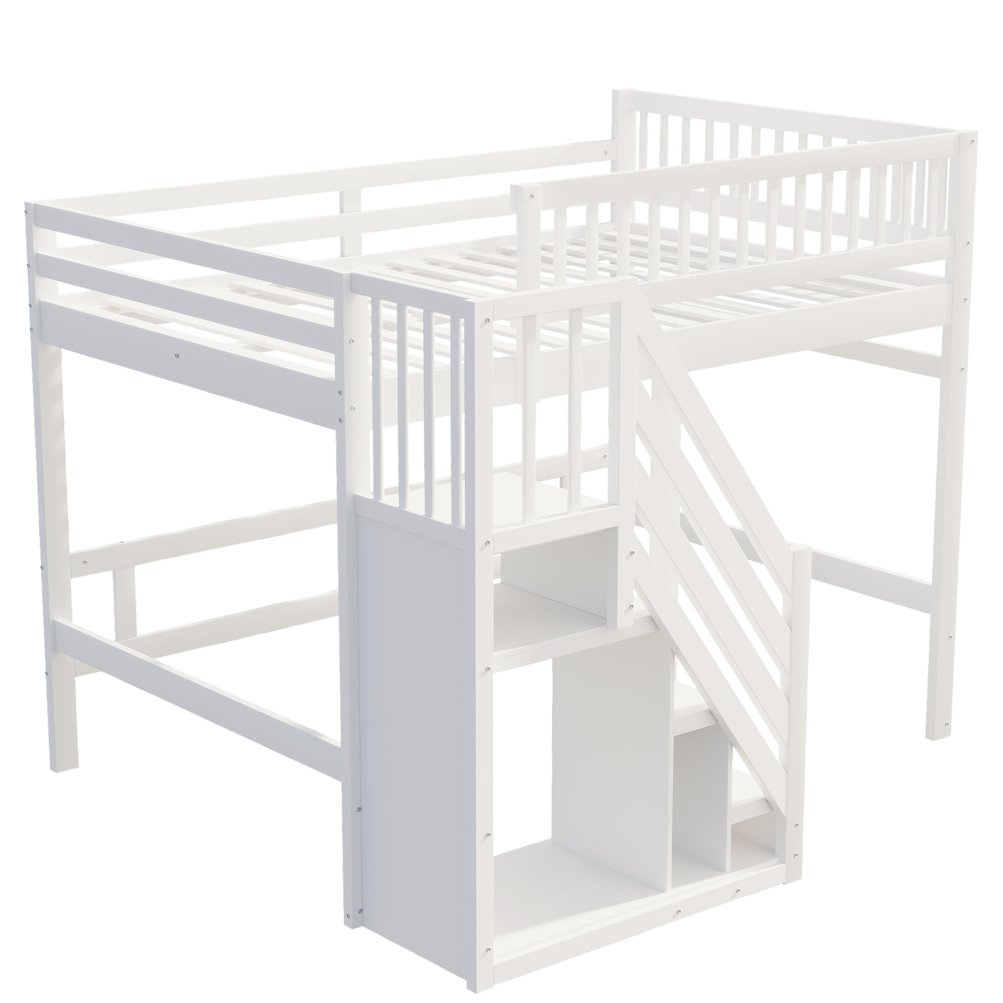 Lit mezzanine design moderne blanc