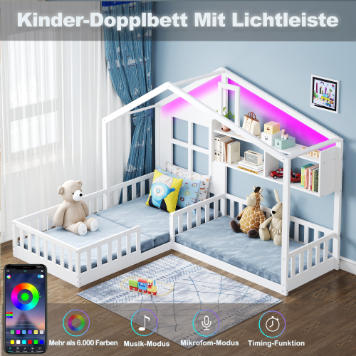 Lit maison avec LED